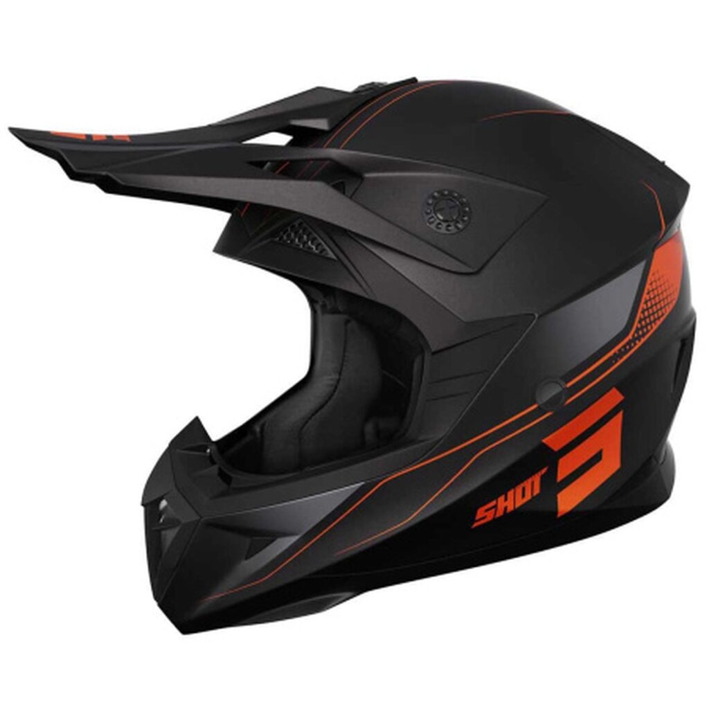 Шлем кроссовый SHOT PULSE EDGE оранжевый от компании Интернет-магазин агро-мото-вело-техники - фото 1