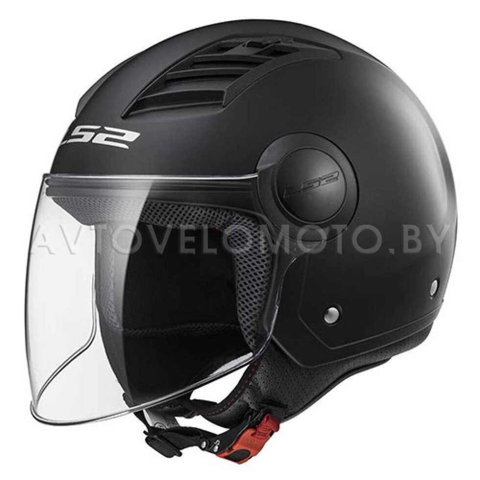 Шлем LS2 OF562 AIRFLOW Solid - черный матовый от компании Интернет-магазин агро-мото-вело-техники - фото 1