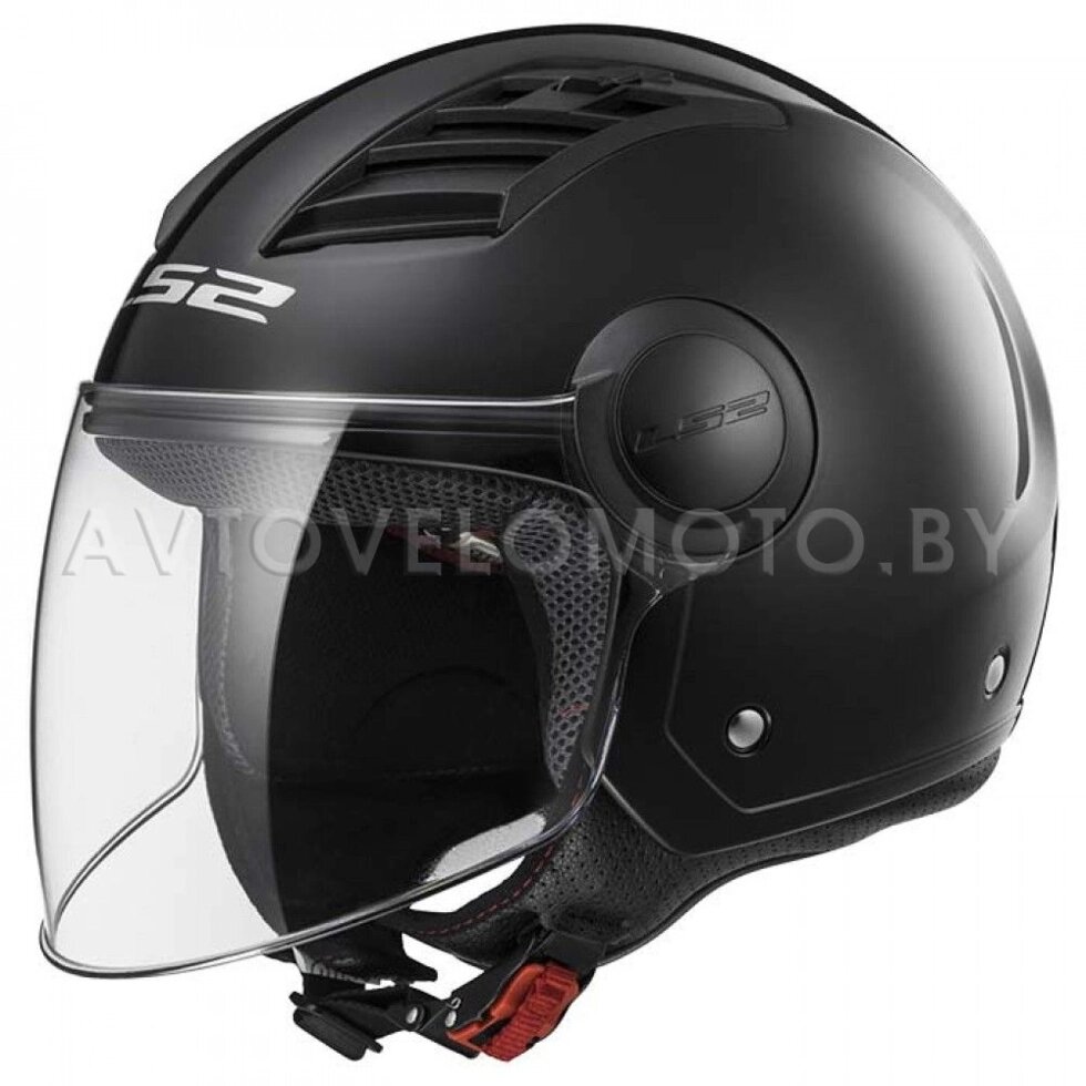 Шлем LS2 OF562 AIRFLOW Solid - черный от компании Интернет-магазин агро-мото-вело-техники - фото 1