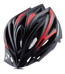 Шлем велосипедный Cigna WT-068 (чёрный/красный, 54-57см)