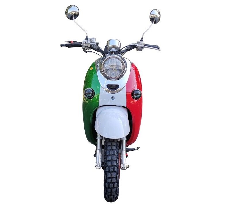 Скутер VENTO Retro зелено-бело-красный от компании Интернет-магазин агро-мото-вело-техники - фото 1