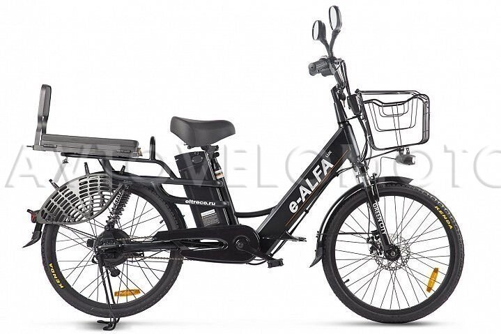 Велогибрид Eltreco e-ALFA Lux Чёрный + 5 Бонусов от компании Интернет-магазин агро-мото-вело-техники - фото 1
