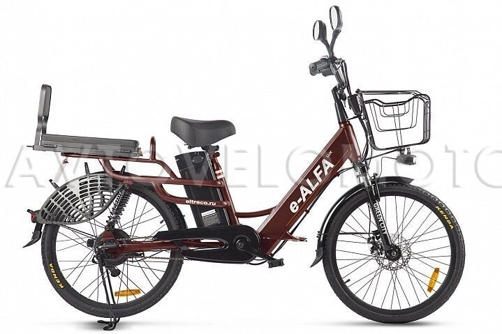 Велогибрид Eltreco e-ALFA Lux Коричневый + 5 Бонусов от компании Интернет-магазин агро-мото-вело-техники - фото 1