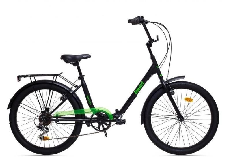Велосипед Aist Smart 24 2.1/24 Черно-зеленый (2023) от компании Интернет-магазин агро-мото-вело-техники - фото 1