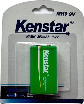 Аккумулятор Kenstar MH9/Крона Ni-Mh 250 mAh BL-1 / KS-MH9-250-BL1 от компании Бесплатная доставка по Беларуси - фото 1