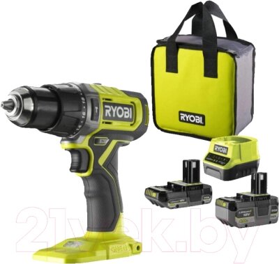 Аккумуляторная дрель-шуруповерт Ryobi One + RPD18-2C42S / 5133005525 от компании Бесплатная доставка по Беларуси - фото 1