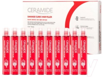 Ампулы для волос FarmStay Ceramide Damage Clinic Hair Filler от компании Бесплатная доставка по Беларуси - фото 1