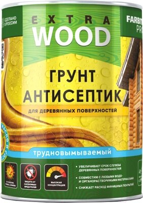 Антисептик для древесины Farbitex Profi Wood Extra трудновымываемый для деревянных поверхностей от компании Бесплатная доставка по Беларуси - фото 1