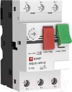 Автоматический выключатель пуска двигателя EKF PROxima apd2-6-10 от компании Бесплатная доставка по Беларуси - фото 1