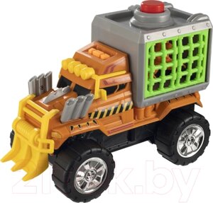 Автомобиль игрушечный Teamsterz Монстр-трак с динозавром в клетке / 1417115