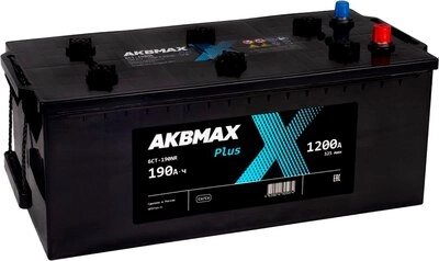 Автомобильный аккумулятор AKBMAX R 190 euro L8 от компании Бесплатная доставка по Беларуси - фото 1