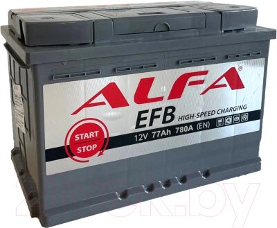 Автомобильный аккумулятор ALFA battery EFB 77 R от компании Бесплатная доставка по Беларуси - фото 1