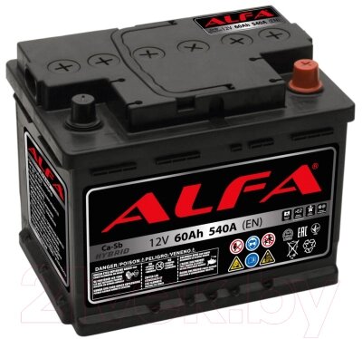 Автомобильный аккумулятор ALFA battery Hybrid R / AL 60.0 от компании Бесплатная доставка по Беларуси - фото 1