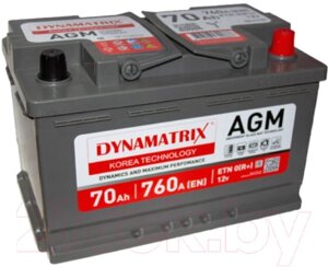 Автомобильный аккумулятор Dynamatrix-Korea AGM ETN 0 R+ DEK700
