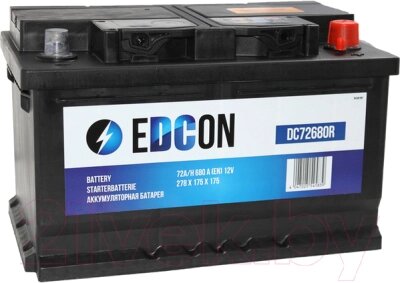 Автомобильный аккумулятор Edcon DC72680R от компании Бесплатная доставка по Беларуси - фото 1