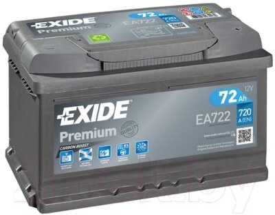 Автомобильный аккумулятор Exide Premium EA722 от компании Бесплатная доставка по Беларуси - фото 1