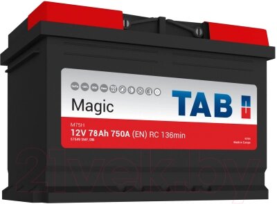 Автомобильный аккумулятор TAB Magic 78 R / 189080 от компании Бесплатная доставка по Беларуси - фото 1