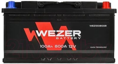 Автомобильный аккумулятор Wezer 800A R+ / WEZ100800R от компании Бесплатная доставка по Беларуси - фото 1