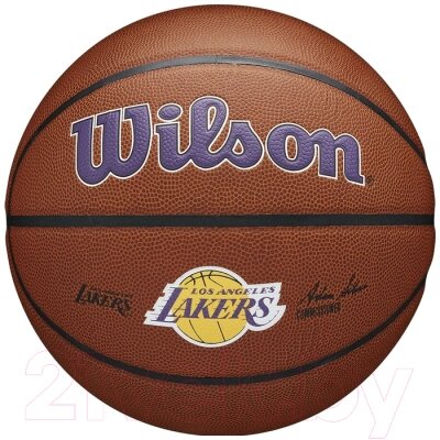 Баскетбольный мяч Wilson NBA LA Laker / WTB3100XBLAL от компании Бесплатная доставка по Беларуси - фото 1