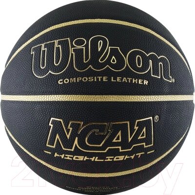 Баскетбольный мяч Wilson NCAA Highlight Gold / WTB067519XB07 от компании Бесплатная доставка по Беларуси - фото 1