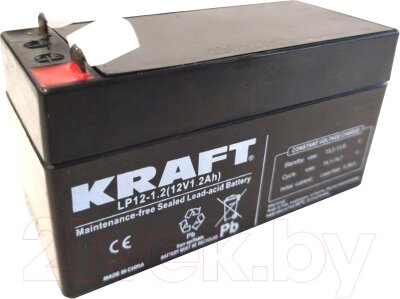Батарея для ИБП KrafT 12V-1.2Ah / LP12-1.2 от компании Бесплатная доставка по Беларуси - фото 1