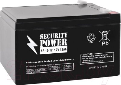 Батарея для ИБП Security Power SP 12-12 от компании Бесплатная доставка по Беларуси - фото 1