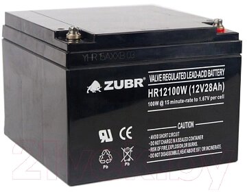 Батарея для ИБП Zubr HR12100W 12V28Ah от компании Бесплатная доставка по Беларуси - фото 1