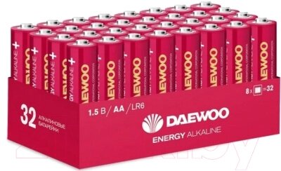 Батарейка Daewoo LR6 Energy Alkaline PACK32 32/768 от компании Бесплатная доставка по Беларуси - фото 1