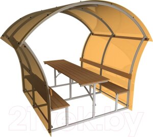 Беседка ИМпласт Астра Плюс 1.9x1.7м / 40x20мм