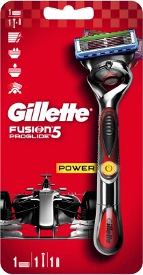 Бритвенный станок Gillette Fusion Power ProGlide Red от компании Бесплатная доставка по Беларуси - фото 1