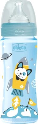 Бутылочка для кормления Chicco Well-Being Boy с силиконовой соской / 340728587 от компании Бесплатная доставка по Беларуси - фото 1