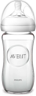 Бутылочка для кормления Philips AVENT Natural Стекло / SCF053/17 от компании Бесплатная доставка по Беларуси - фото 1