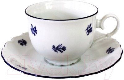 Чашка с блюдцем Thun 1794 Офелия Мелкие синие цветы / ОФЛ0035 от компании Бесплатная доставка по Беларуси - фото 1