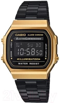 Часы наручные мужские Casio A168WEGB-1BEF от компании Бесплатная доставка по Беларуси - фото 1