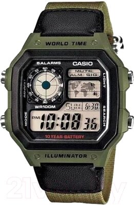 Часы наручные мужские Casio AE-1200WHB-3B от компании Бесплатная доставка по Беларуси - фото 1