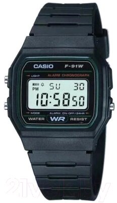 Часы наручные мужские Casio F-91W-3S от компании Бесплатная доставка по Беларуси - фото 1