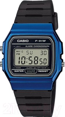 Часы наручные мужские Casio F-91WM-2AEF от компании Бесплатная доставка по Беларуси - фото 1