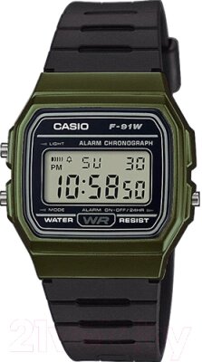 Часы наручные мужские Casio F-91WM-3AEF от компании Бесплатная доставка по Беларуси - фото 1