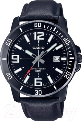 Часы наручные мужские Casio MTP-VD01BL-1B от компании Бесплатная доставка по Беларуси - фото 1