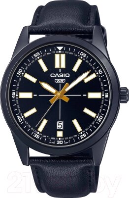 Часы наручные мужские Casio MTP-VD02BL-1E от компании Бесплатная доставка по Беларуси - фото 1