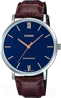 Часы наручные мужские Casio MTP-VT01L-2B от компании Бесплатная доставка по Беларуси - фото 1