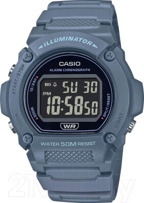 Часы наручные мужские Casio W-219HC-2B от компании Бесплатная доставка по Беларуси - фото 1