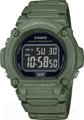 Часы наручные мужские Casio W-219HC-3B от компании Бесплатная доставка по Беларуси - фото 1