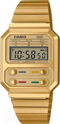 Часы наручные унисекс Casio A-100WEG-9A от компании Бесплатная доставка по Беларуси - фото 1