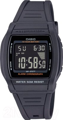 Часы наручные унисекс Casio W-201-1B от компании Бесплатная доставка по Беларуси - фото 1