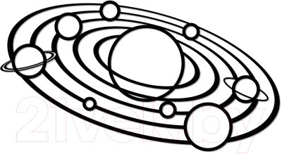 Декор настенный EWA Солнечная система от компании Бесплатная доставка по Беларуси - фото 1