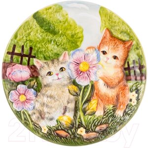 Декоративная тарелка Lefard Котята и цветы / 59-709