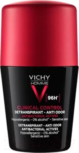 Дезодорант шариковый Vichy Deodorants мужской против избыточного потоотделения 96ч