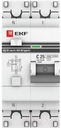 Дифференциальный автомат EKF PROxima АД-32 1P+N 16А/10мА / DA32-16-10-pro