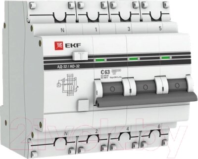 Дифференциальный автомат EKF PROxima АД-32 63/30 4p / DA32-63-30-4p-pro от компании Бесплатная доставка по Беларуси - фото 1